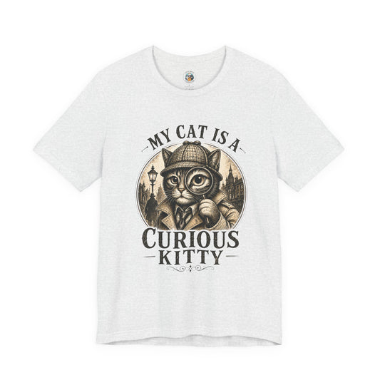 My Cat is a Curious Kitty - Retro Whiskers - T-shirt | Cats With Character