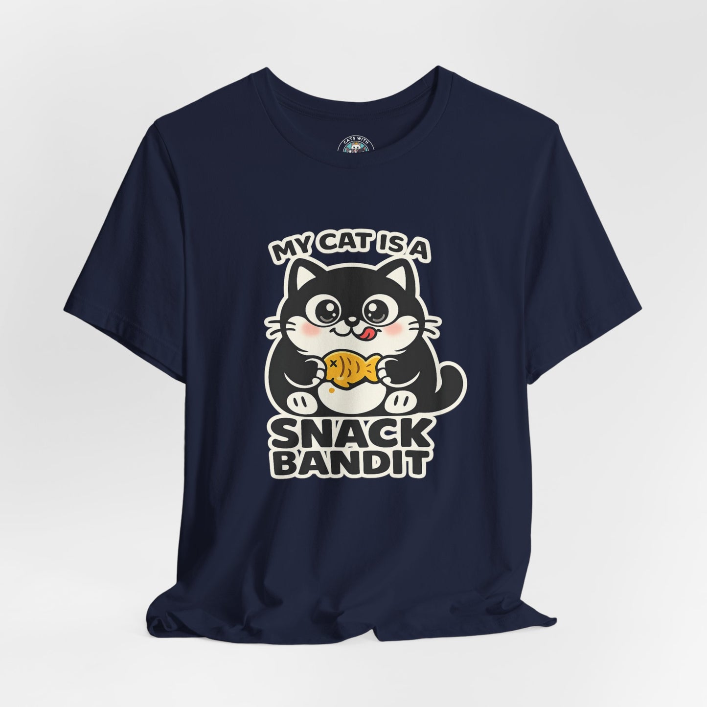 My Cat Is A Snack Bandit – Simply Purrfect - Dark Cat T-Shirt | Cats With Character