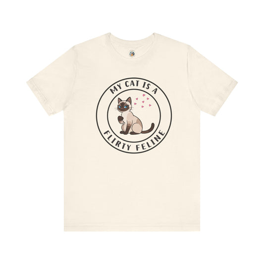 My Cat is a Flirty Feline - Feline Funnies - Unisex Jersey Short Sleeve Tee