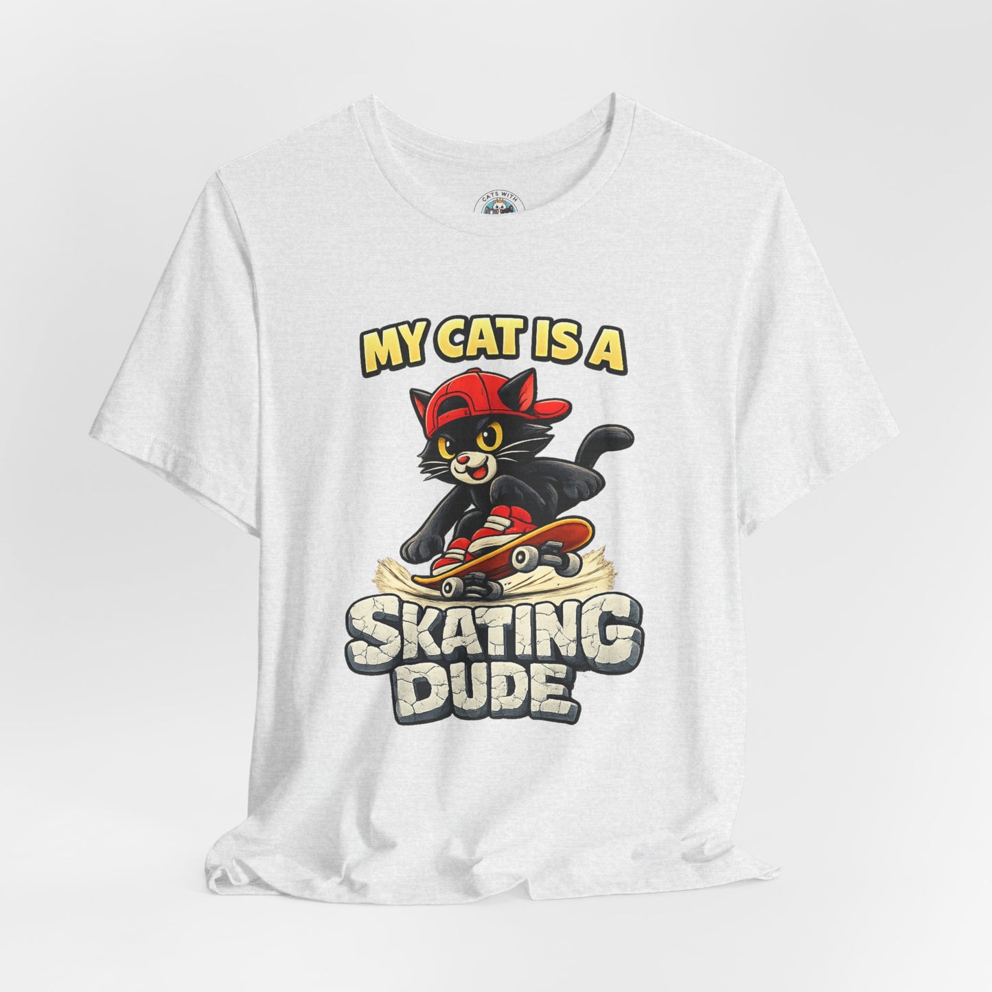 Skater Cat T-Shirt β Funny Skateboarding Cat Tee
