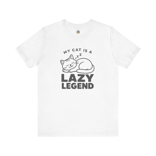 My Cat Is A Lazy Legend – Minimalist Cat T-Shirt | Cats With Character