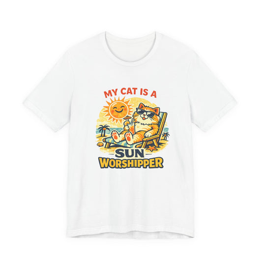 My Cat Is a Sun Worshipper – Funny Cat Beach Shirt