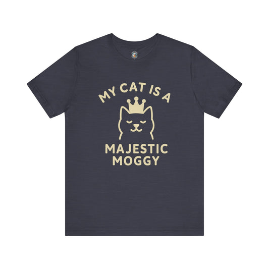 My Cat is a Majestic Moggy - Simply Purrfect - Dark Unisex Jersey Short Sleeve Tee