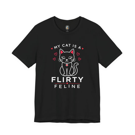My cat is a Flirty Feline - Simply Purrfect - Dark Cat T-Shirt | Cats With Character