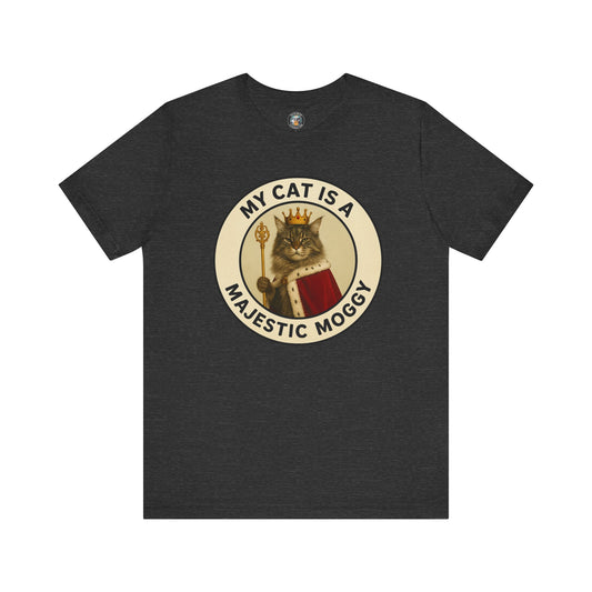 My Cat is a Majestic Moggy - Paws in Focus - Dark Unisex Jersey Short Sleeve Tee