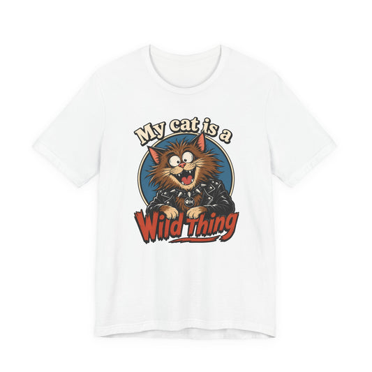My Cat Is A Wild Thing – Funny Punk Cat T-Shirt | Cats With Character