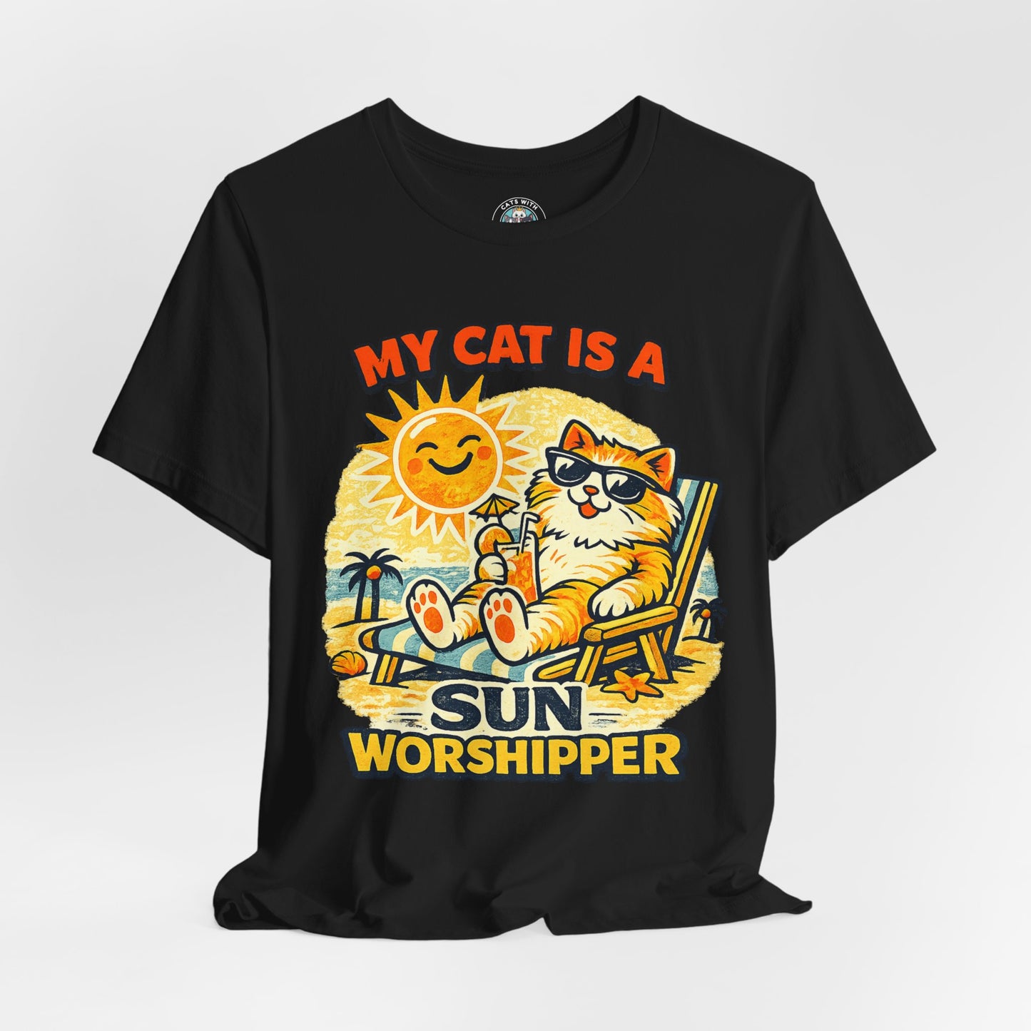 My Cat Is a Sun Worshipper – Funny Cat Beach Shirt