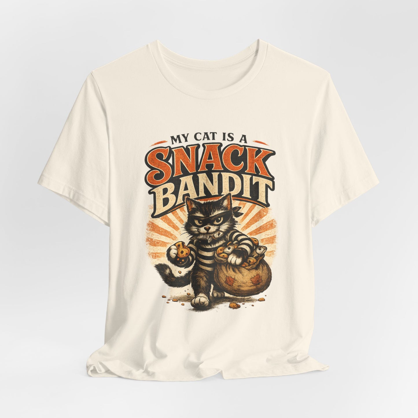 My Cat Is A Snack Bandit – Retro Whiskers - Cat T-Shirt | Cats With Character