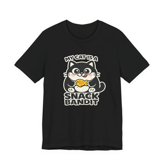 My Cat Is A Snack Bandit – Simply Purrfect - Dark Cat T-Shirt | Cats With Character
