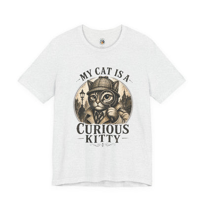 My Cat is a Curious Kitty - Retro Whiskers - T-shirt | Cats With Character