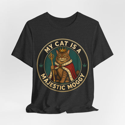 My Cat is a Majestic Moggy - Retro Whiskers - Dark T-Shirt | Cats With Character