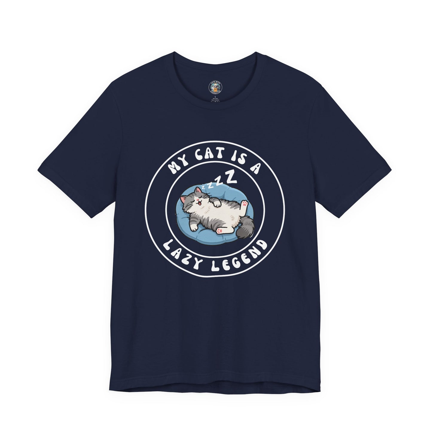 My Cat is a Lazy Legend - Dark- Unisex Jersey Short Sleeve Tee