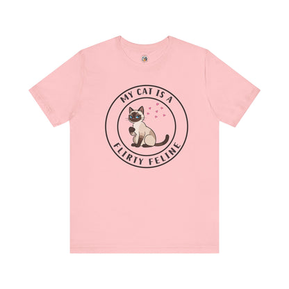 My Cat is a Flirty Feline - Feline Funnies - Unisex Jersey Short Sleeve Tee
