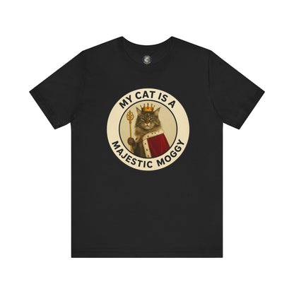My Cat is a Majestic Moggy - Paws in Focus - Dark Unisex Jersey Short Sleeve Tee