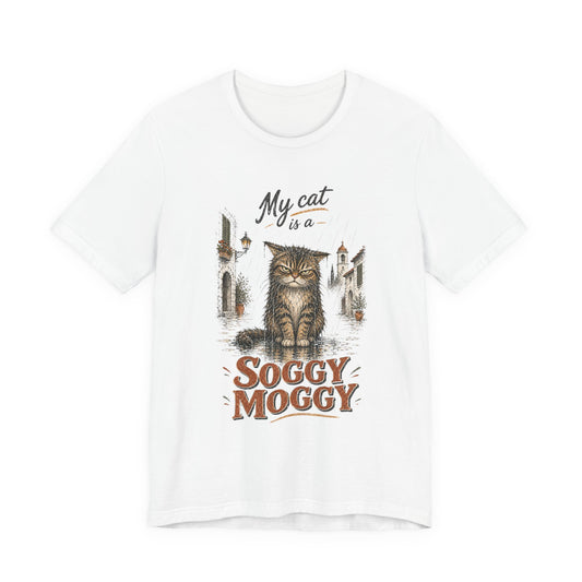 My Cat Is a Soggy Moggy – Retro Whiskers -Cat T-Shirt