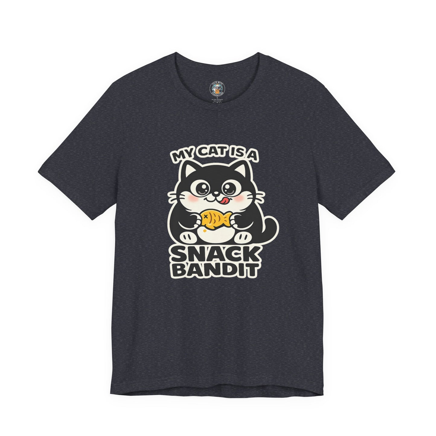 My Cat Is A Snack Bandit – Simply Purrfect - Dark Cat T-Shirt | Cats With Character