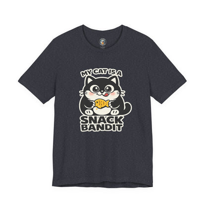 My Cat Is A Snack Bandit – Simply Purrfect - Dark Cat T-Shirt | Cats With Character