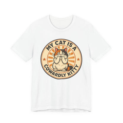 My Cat is a Cowardly Kitty - Retro Whiskers - T-shirt