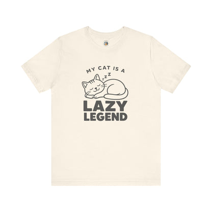 My Cat Is A Lazy Legend – Minimalist Cat T-Shirt | Cats With Character