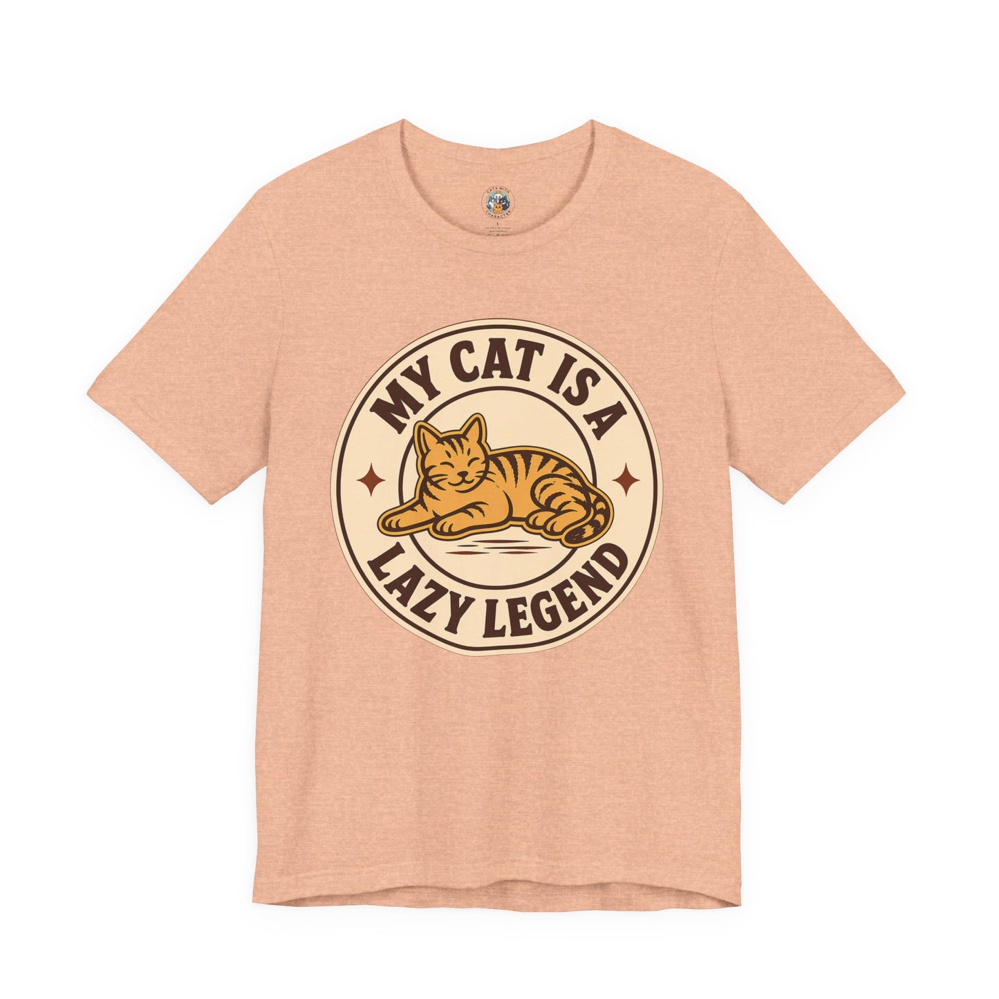 My Cat Is A Lazy Legend – Retro Vintage T-Shirt | Cats With Character