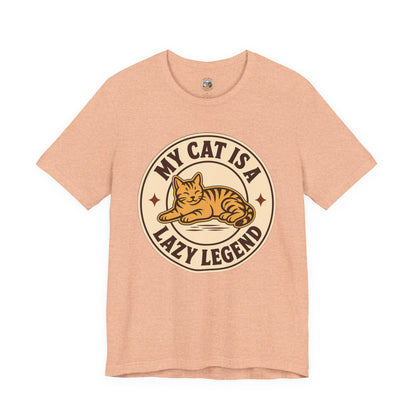 My Cat Is A Lazy Legend – Retro Vintage T-Shirt | Cats With Character