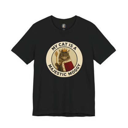 My Cat is a Majestic Moggy - Paws in Focus - Dark Unisex Jersey Short Sleeve Tee