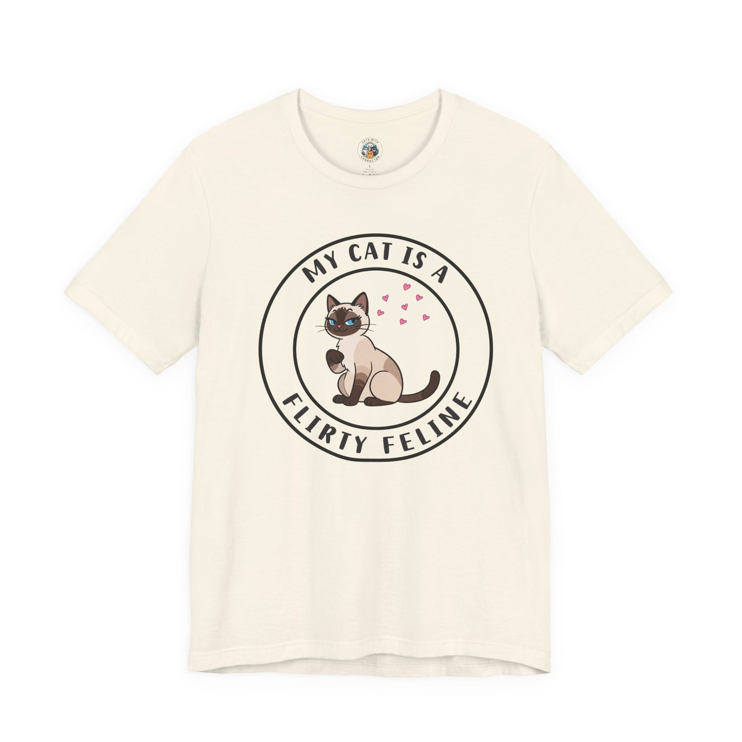 My Cat is a Flirty Feline - Feline Funnies - Unisex Jersey Short Sleeve Tee