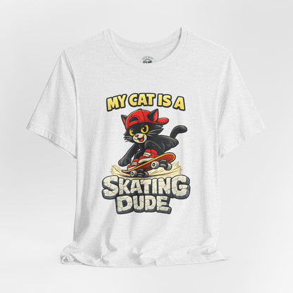 Skater Cat T-Shirt – Funny Skateboarding Cat Tee
