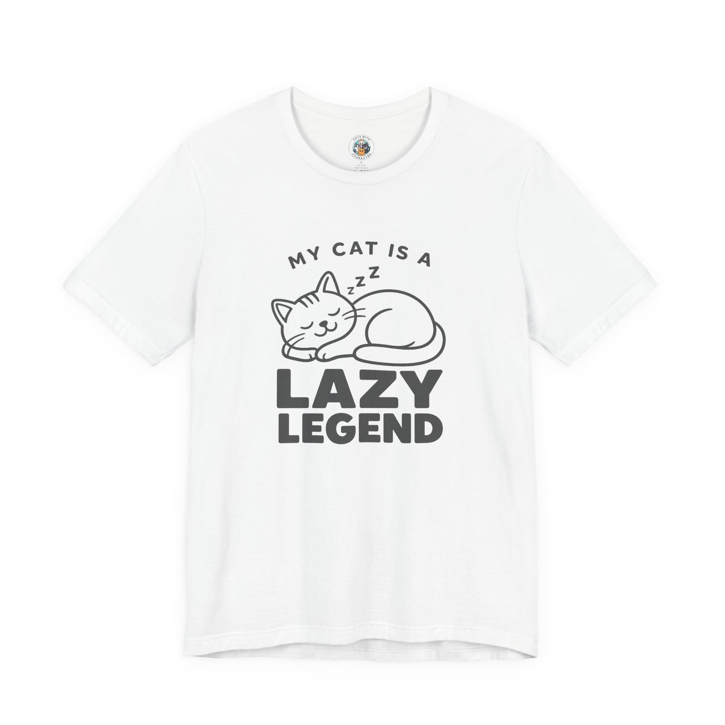 My Cat Is A Lazy Legend – Minimalist Cat T-Shirt | Cats With Character