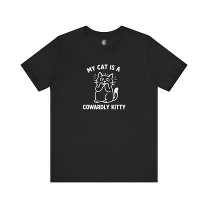 My Cat is a Cowardly Kitty - Simply Purrfect - Dark Unisex Jersey Short Sleeve Tee