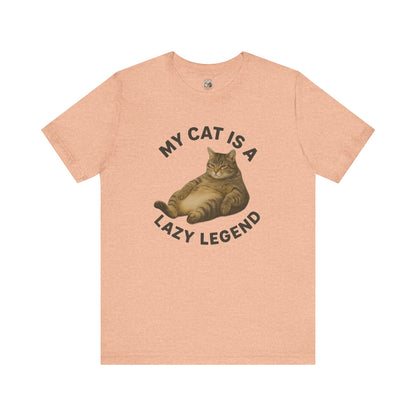 My Cat is a Lazy Legend - Paws in Focus - Unisex Jersey Short Sleeve Tee