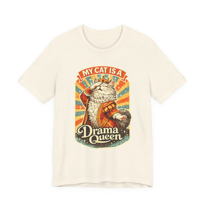 My Cat Is A Drama Queen – Retro Whiskers - Cat T-Shirt | Cats With Character