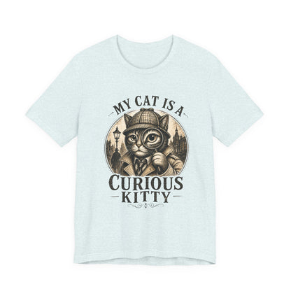 My Cat is a Curious Kitty - Retro Whiskers - T-shirt | Cats With Character