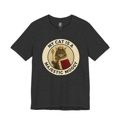 My Cat is a Majestic Moggy - Paws in Focus - Dark Unisex Jersey Short Sleeve Tee