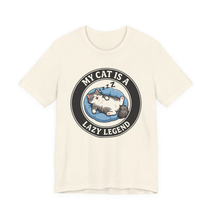 My Cat Is A Lazy Legend – Funny Cat T-Shirt | Cats With Character