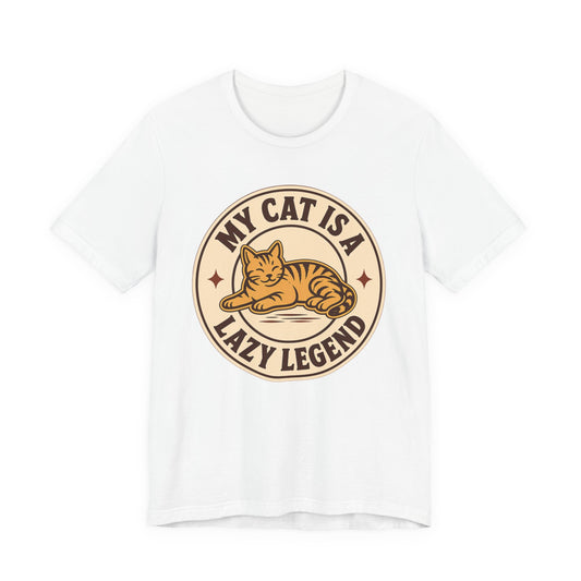 My Cat Is A Lazy Legend – Retro Vintage T-Shirt | Cats With Character