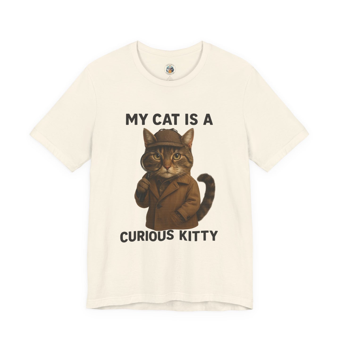 My Cat is a Curious Kitty - Paws in Focus  - Unisex Jersey Short Sleeve Tee