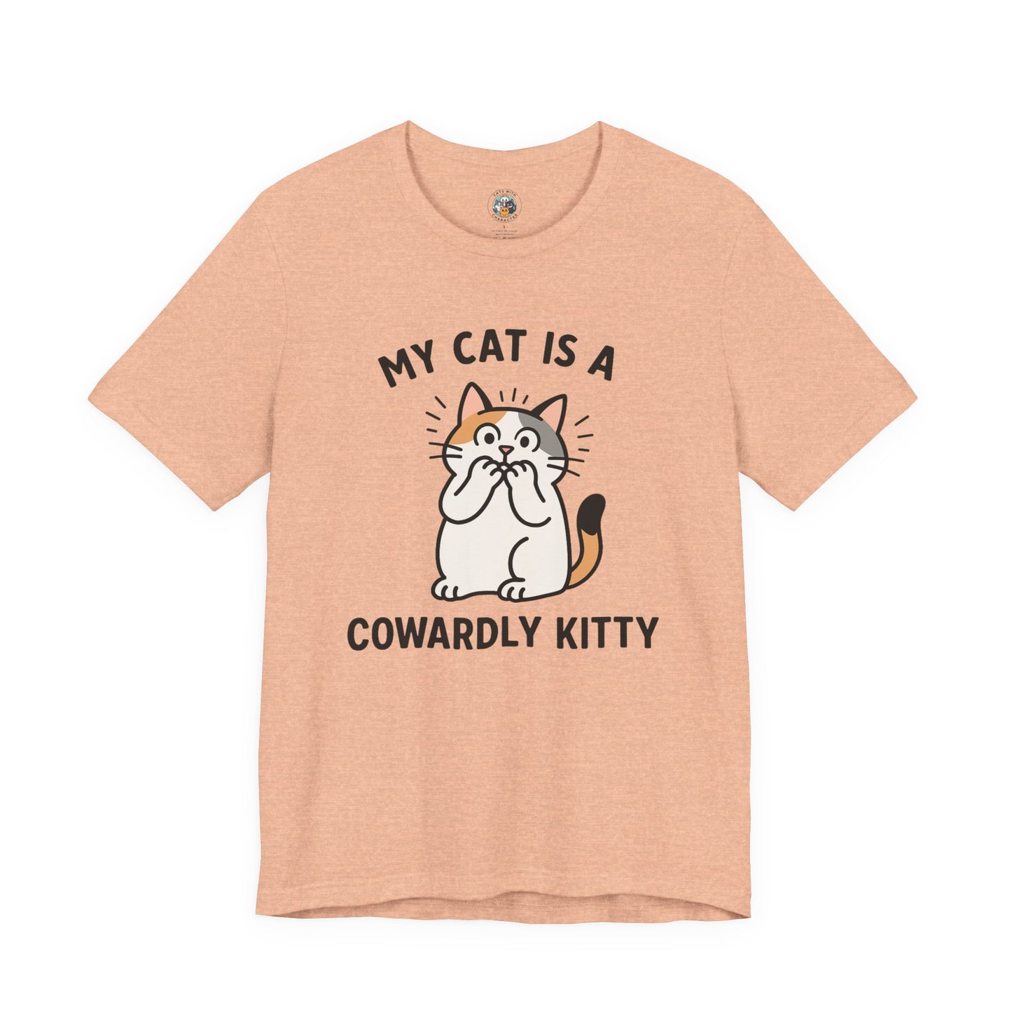 My Cat is a Cowardly Kitty - Simply Purrfect - Unisex Jersey Short Sleeve Tee
