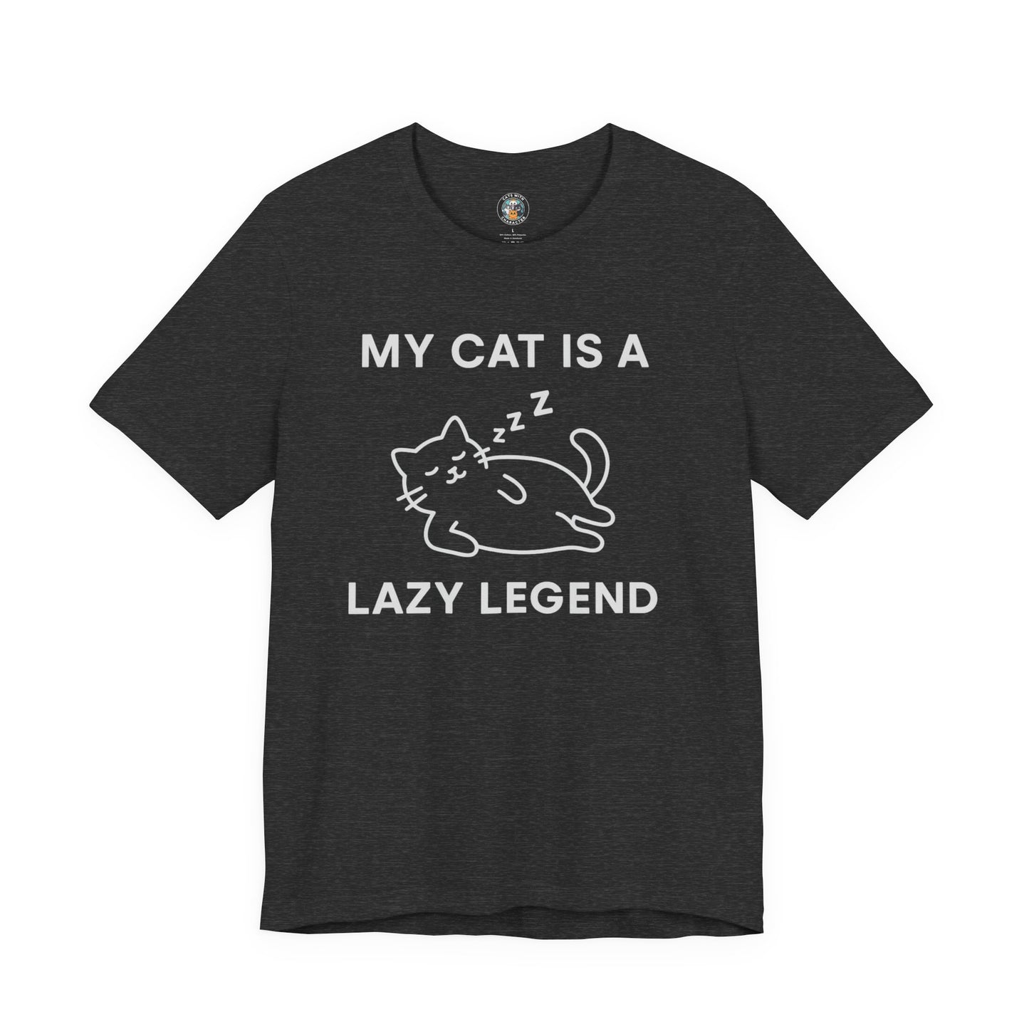 My Cat is a Lazy Legend - Simply Purrfect Dark Unisex Jersey Short Sleeve Tee