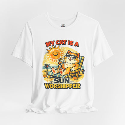 My Cat Is a Sun Worshipper – Funny Cat Beach Shirt