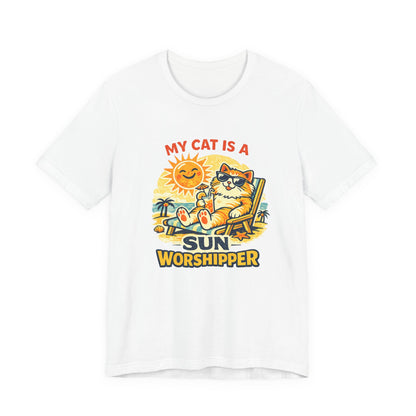 My Cat Is a Sun Worshipper – Funny Cat Beach Shirt