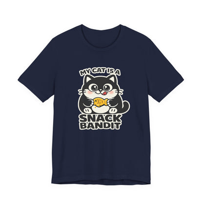 My Cat Is A Snack Bandit – Simply Purrfect - Dark Cat T-Shirt | Cats With Character