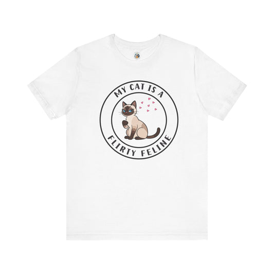 My Cat is a Flirty Feline - Feline Funnies - Unisex Jersey Short Sleeve Tee