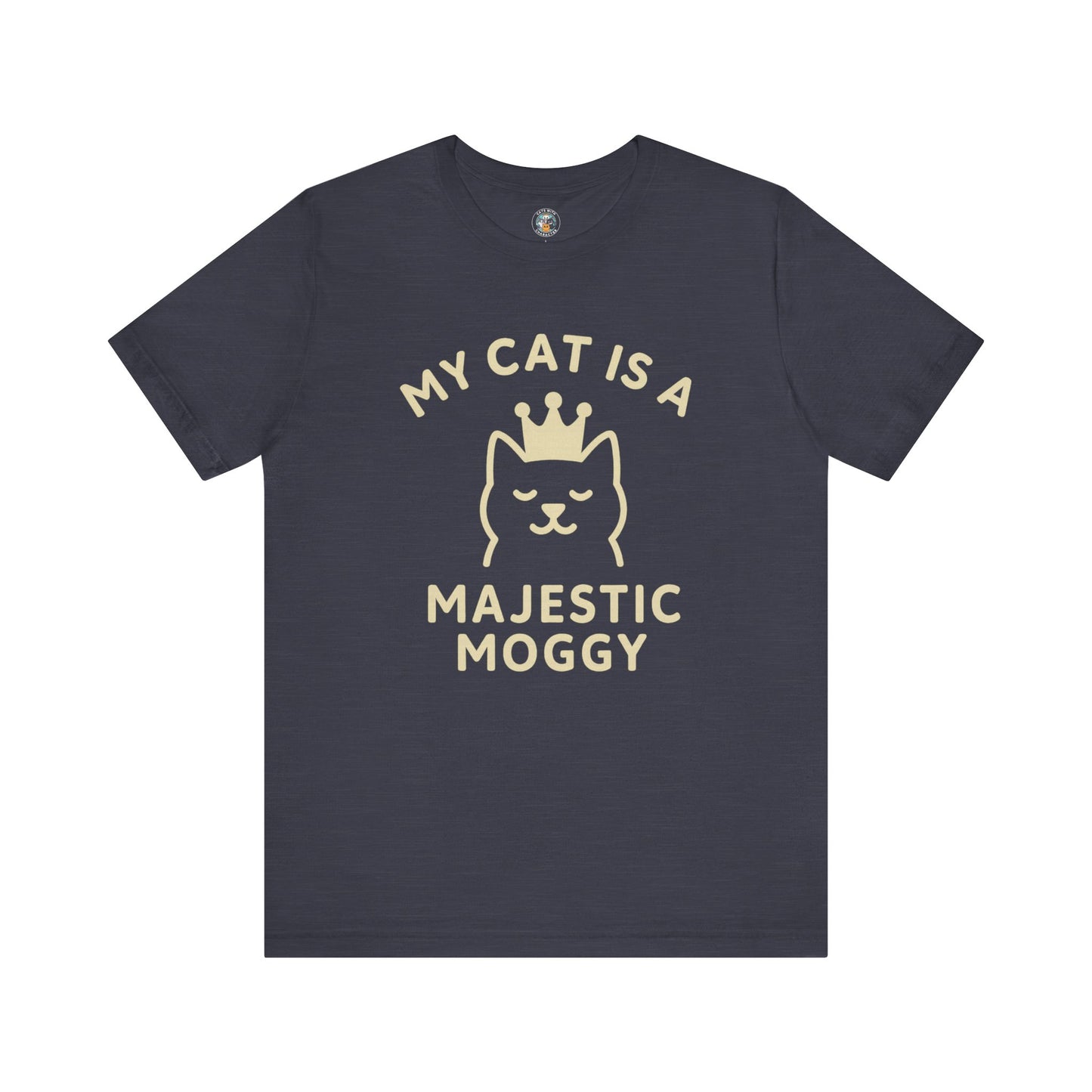 My Cat is a Majestic Moggy - Simply Purrfect - Dark Unisex Jersey Short Sleeve Tee