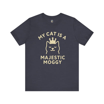 My Cat is a Majestic Moggy - Simply Purrfect - Dark Unisex Jersey Short Sleeve Tee