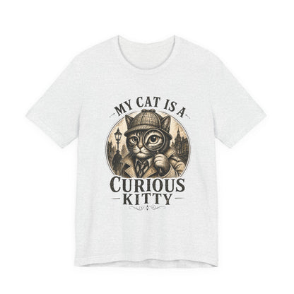 My Cat is a Curious Kitty - Retro Whiskers - T-shirt | Cats With Character