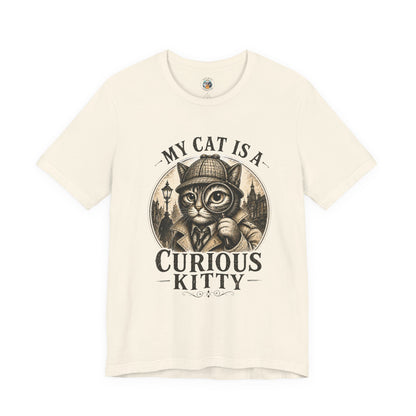 My Cat is a Curious Kitty - Retro Whiskers - T-shirt | Cats With Character