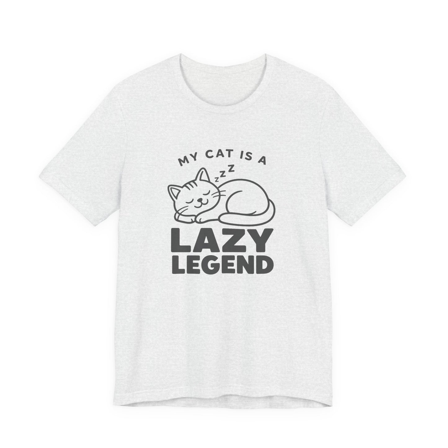 My Cat Is A Lazy Legend – Minimalist Cat T-Shirt | Cats With Character