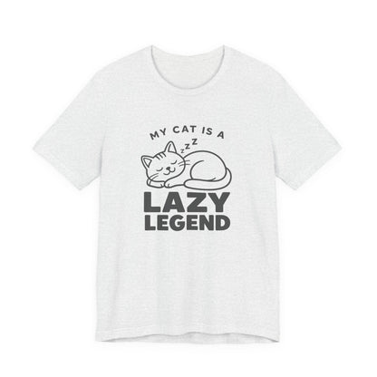 My Cat Is A Lazy Legend – Minimalist Cat T-Shirt | Cats With Character