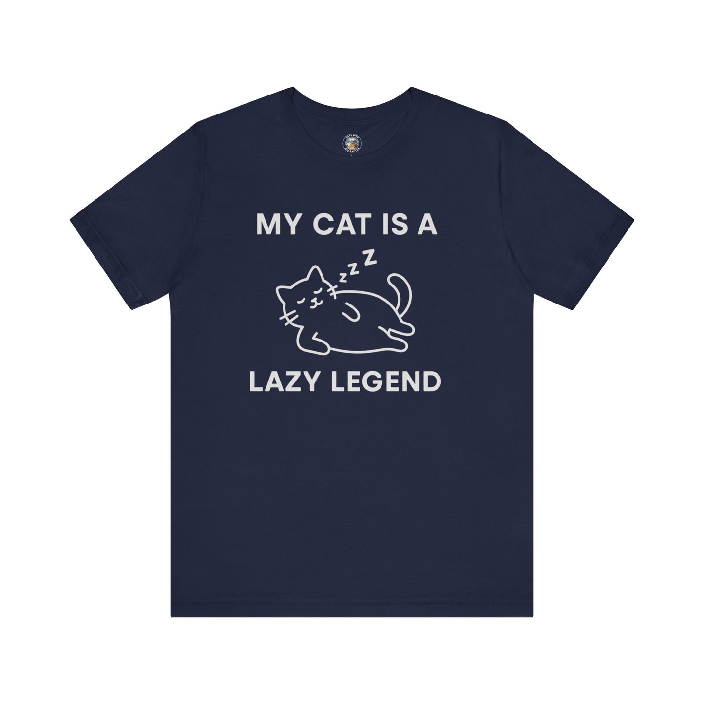 My Cat is a Lazy Legend - Simply Purrfect Dark Unisex Jersey Short Sleeve Tee